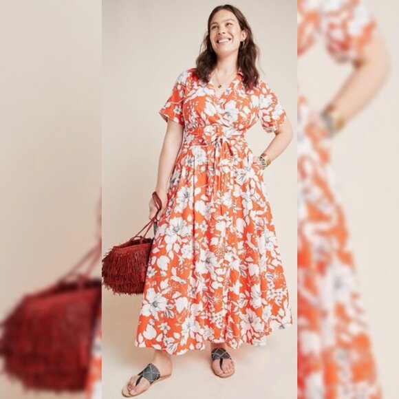 Anthropologie Maeve Janae Maxi Dress - Size 10P - Picture 1 of 15